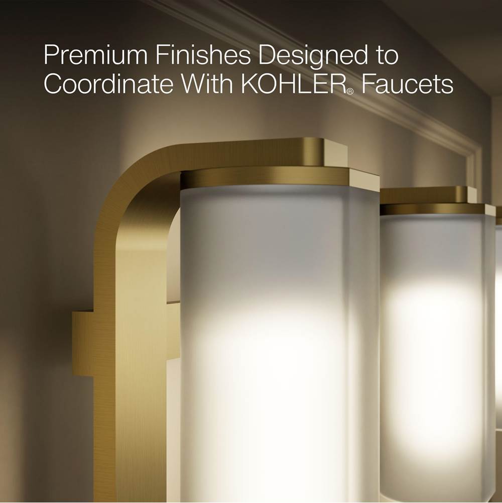 Kohler K-35115-SC03-2GL Brushed Moderne Brass Parallel Three-light Sconce Image 4