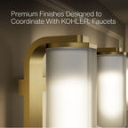 Kohler K-35115-SC03-2GL Brushed Moderne Brass Parallel Three-light Sconce Image 4
