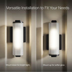 Kohler K-35113-SC01-BLL Matte Black Parallel One-light Sconce Image 3