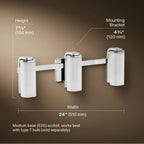 Kohler K-35115-SC03-CPL Polished Chrome Parallel Three-light Sconce Image 6