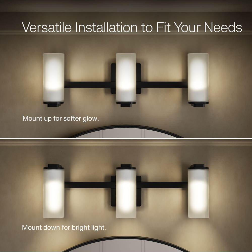 Kohler K-35115-SC03-BLL Matte Black Parallel Three-light Sconce Image 3