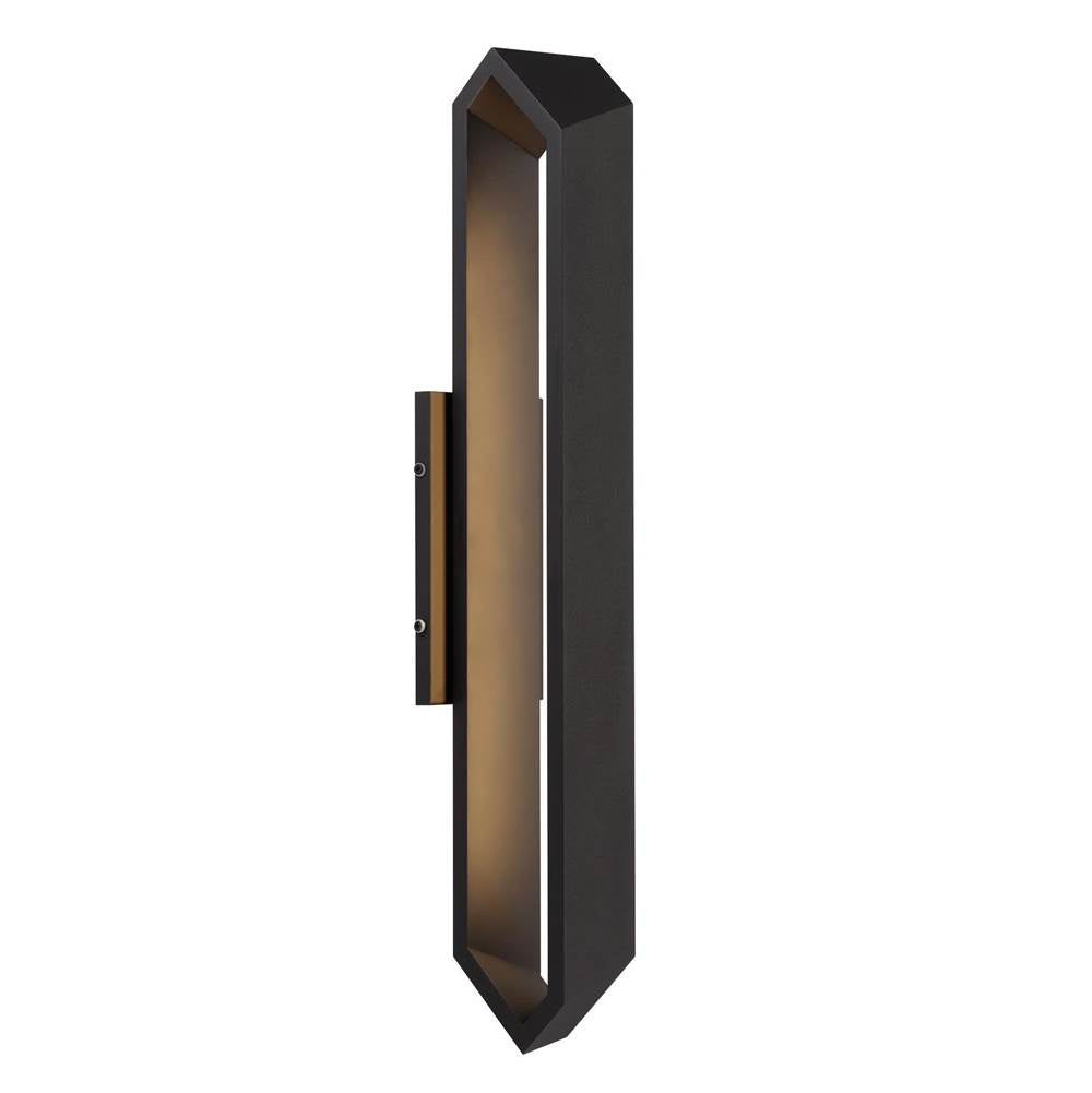 George Kovacs Pitch Coal Outdoor Led Wall Mount With Etched Glass Diffuser