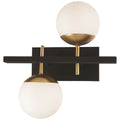 George Kovacs P1351-618 Weathered Black, Autumn Gold 2 Light Wall Mount Image 1