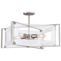 George Kovacs Crystal Clear 4 Light Semi Flush (convertible To Pendant)