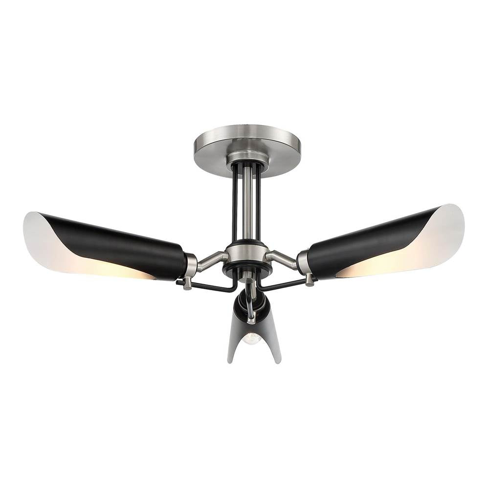 George Kovacs Turbine 3 Light Semi Flush