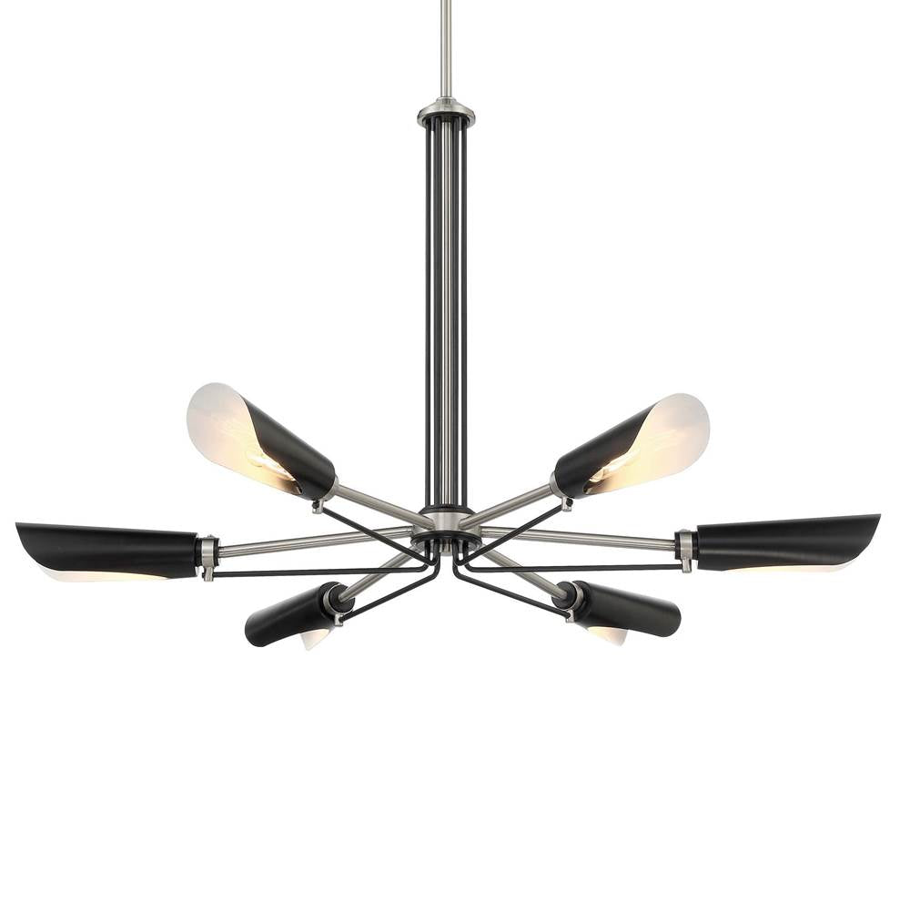 George Kovacs Turbine 6 Light Chandelier