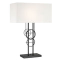 George Kovacs Tempo 2-light Sand Coal Table Lamp With White Linen Shade