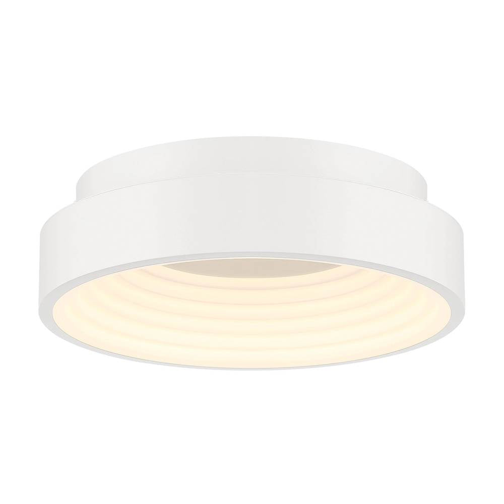 George Kovacs Conc 13'' White Led Flush Mount With Frosted Acrylic Diffuser