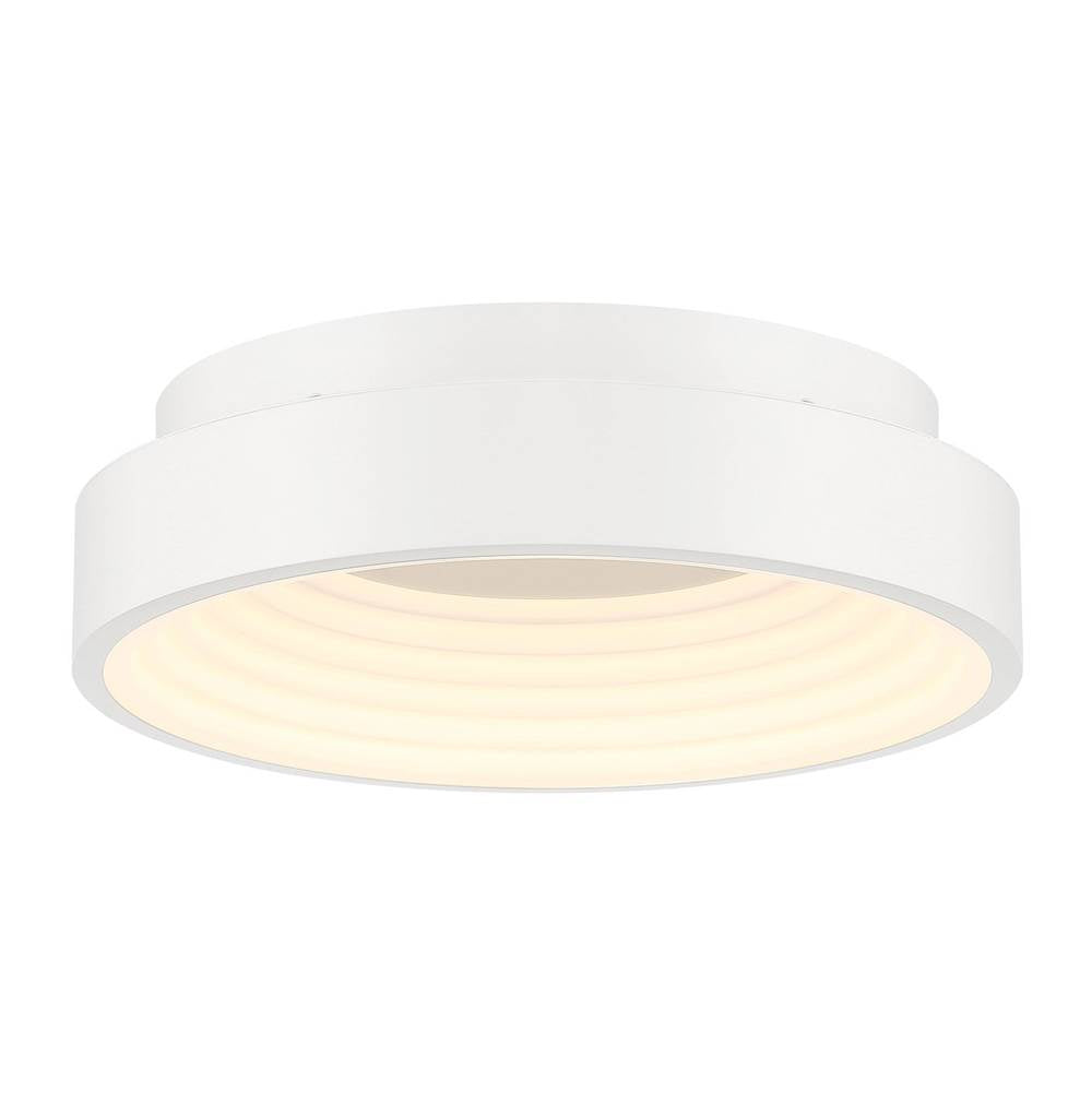 George Kovacs Conc 15'' White Led Flush Mount With Frosted Acrylic Diffuser