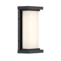 George Kovacs Caption 10'' Sand Coal Led Outdoor Wall Mount With Frosted Aquarium Glass