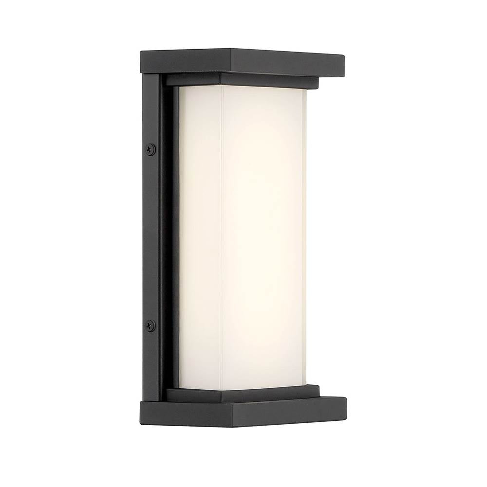 George Kovacs Caption 10'' Sand Coal Led Outdoor Wall Mount With Frosted Aquarium Glass