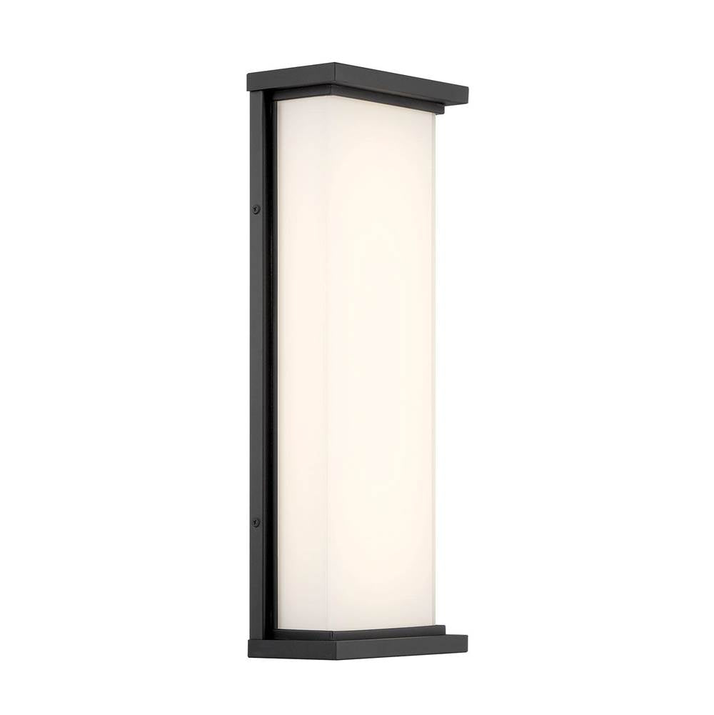 George Kovacs Caption 20'' Sand Coal Led Outdoor Wall Mount With Frosted Aquarium Glass