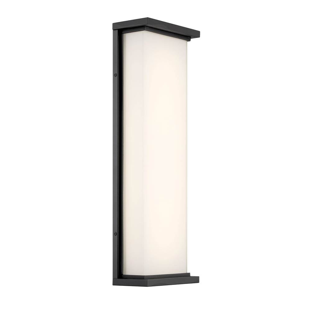 George Kovacs Caption 24'' Sand Coal Led Outdoor Wall Mount With Frosted Aquarium Glass