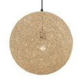George Kovacs Entwined 16'' 1-light Coal Pendant With Natural Rattan