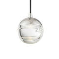 George Kovacs Hail 4'' Polished Nickel Led Mini Pendant With Clear Glass Shade
