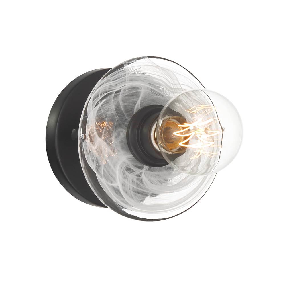 George Kovacs Vapors 1-light Coal And Marble Swirl Glass Bath Vanity