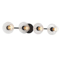 George Kovacs Vapors 4-light Coal And Marble Swirl Glass Bath Vanity
