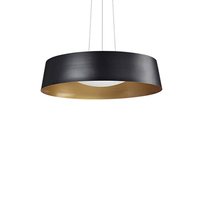 Kuzco Sampson 16-in Black Led Pendant
