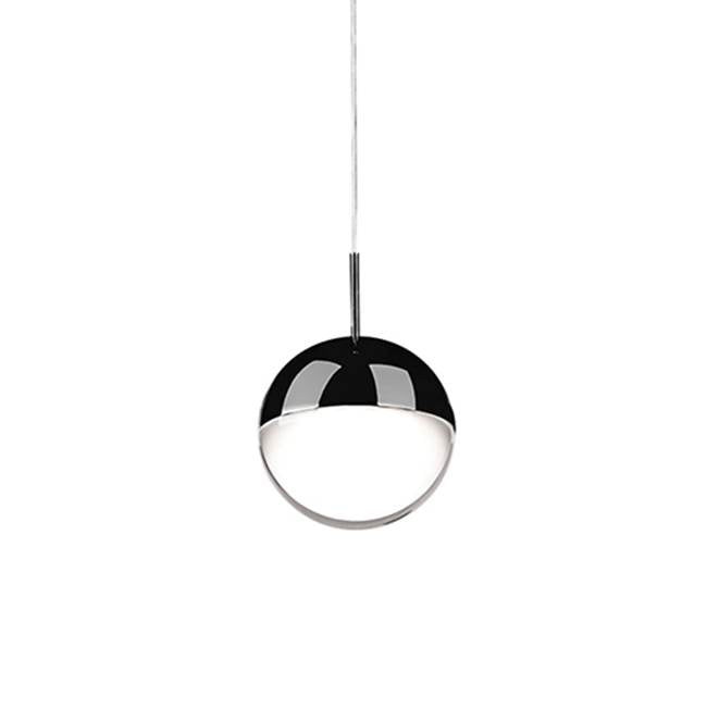 Kuzco Pluto 4-in Black Chrome Led Pendant
