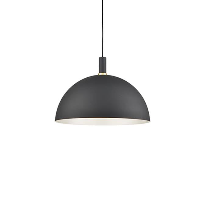 Kuzco Archibald 24-in Black With Gold Detail 1 Light Pendant