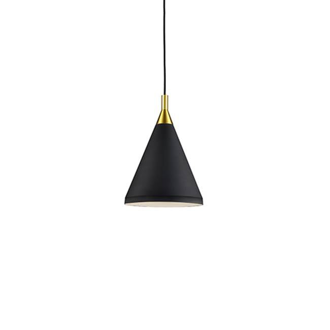 Kuzco Dorothy 10-in Black With Gold Detail 1 Light Pendant