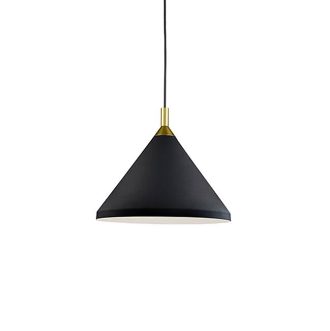 Kuzco Dorothy 14-in Black With Gold Detail 1 Light Pendant