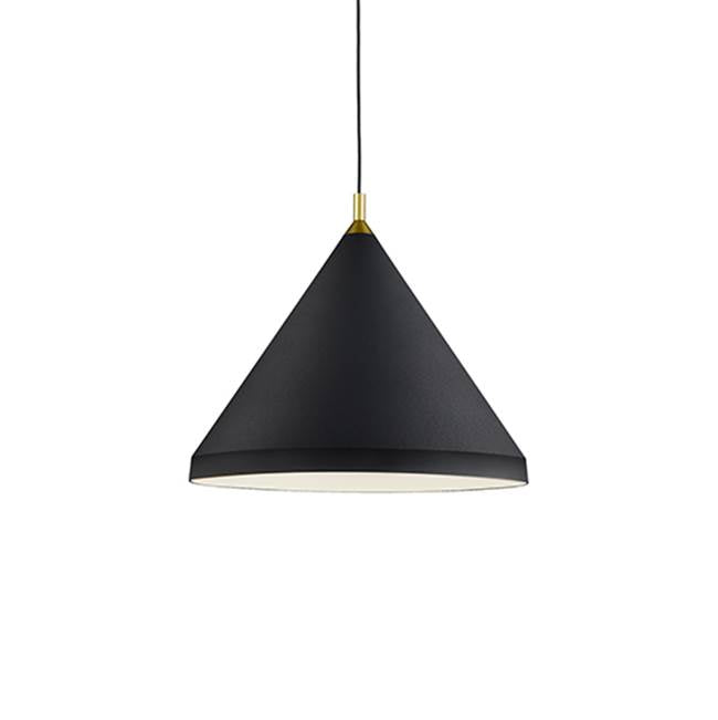 Kuzco Dorothy 24-in Black With Gold Detail 1 Light Pendant