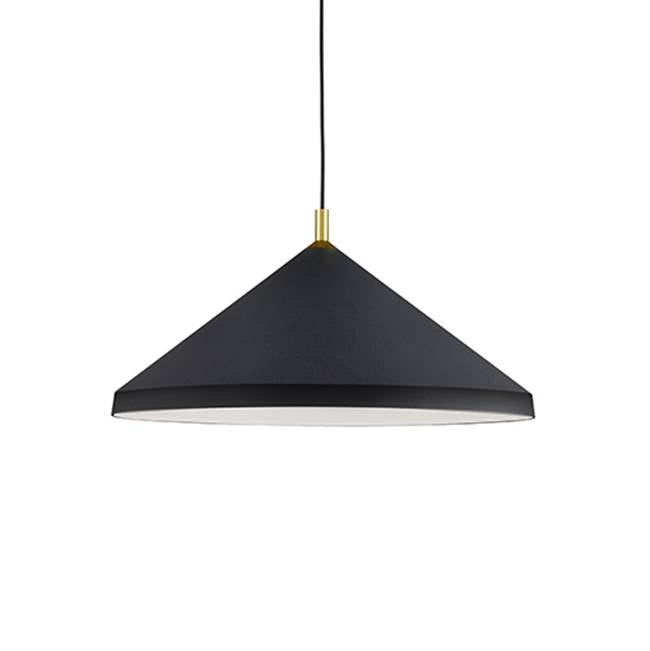 Kuzco Dorothy 26-in Black With Gold Detail 1 Light Pendant