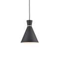 Kuzco Vanderbilt 10-in Black With Gold Detail 1 Light Pendant