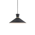 Kuzco Vanderbilt 16-in Black With Gold Detail 1 Light Pendant
