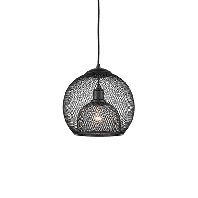 Kuzco Gibraltar 12-in Black 1 Light Pendant