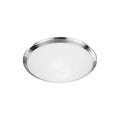 Kuzco Malta 12-in Brushed Nickel 1 Light Flush Mount