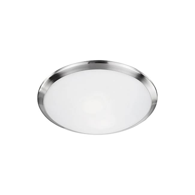 Kuzco Malta 12-in Brushed Nickel 1 Light Flush Mount
