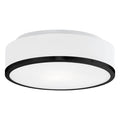 Kuzco Charlie 12-in Black 2 Lights Flush Mount
