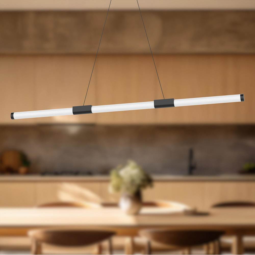 Kuzco LP18648-BK-UNV Black Akari 48-in Black Led Linear Pendant Image 2