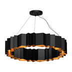 Kuzco CH58040-BK/GD Black,Gold Akira 40-in Black/gold 12 Lights Chandeliers Image 1