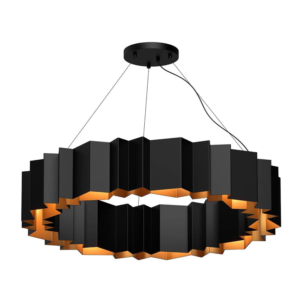 Kuzco CH58040-BK/GD Black,Gold Akira 40-in Black/gold 12 Lights Chandeliers Image 1