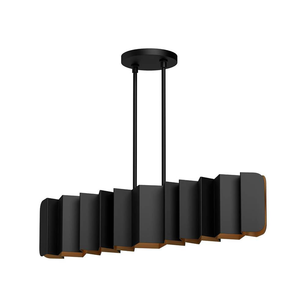 Kuzco LP58042-BK/GD Black,Gold Akira 42-in Black/gold 6 Lights Linear Pendant Image 1