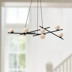Kuzco Amara 54-in Brushed Gold/glossy Opal Glass Led Chandeliers