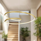 Kuzco Ampersand 32-in Brushed Gold Led Pendant