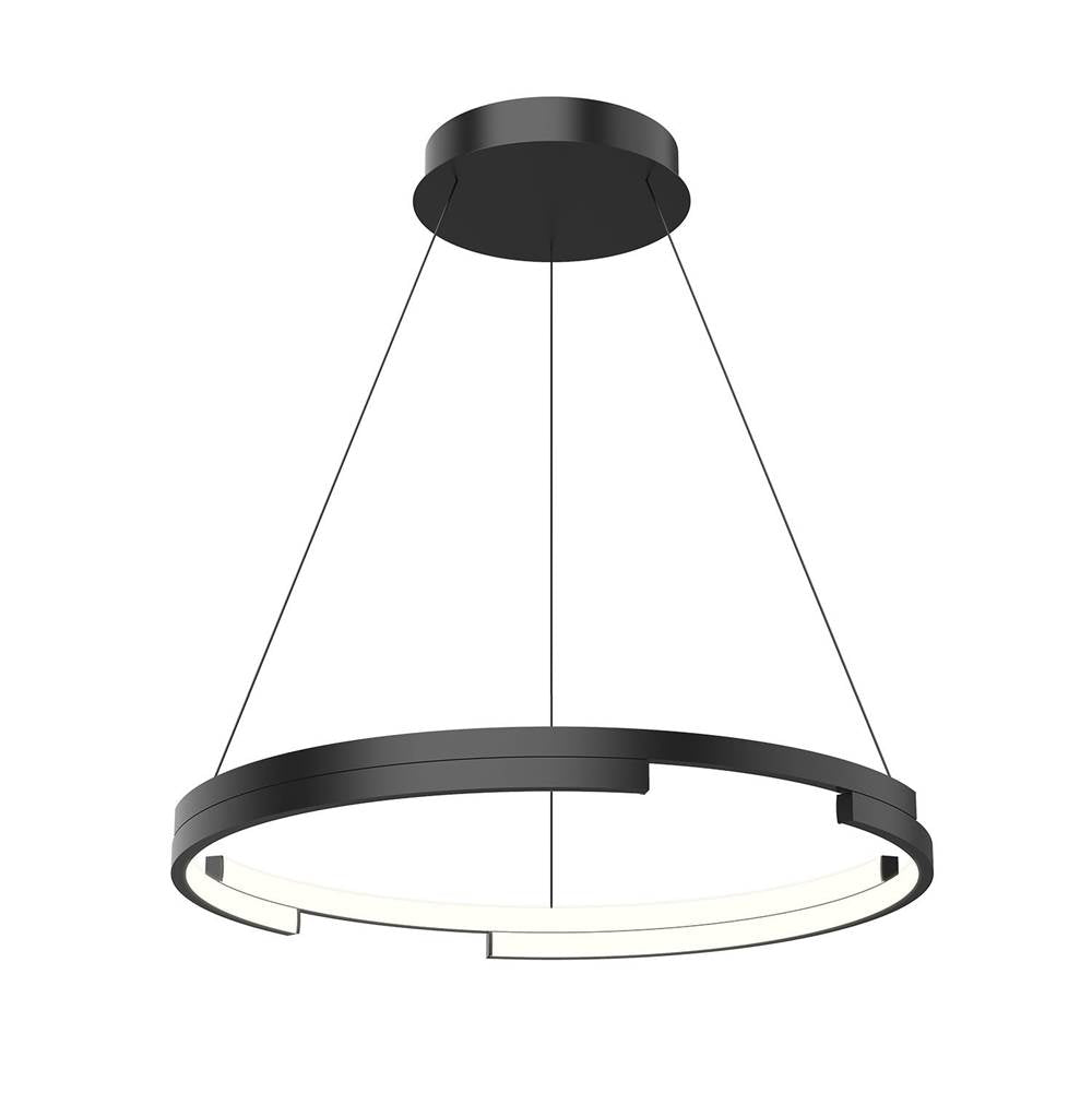 Kuzco PD52724-BK-UNV Black Anello Minor 24-in Black Led Pendant Image 1