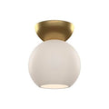 Kuzco Arcadia 6-in Brushed Gold/opal Glass 1 Light Semi Flush Mount