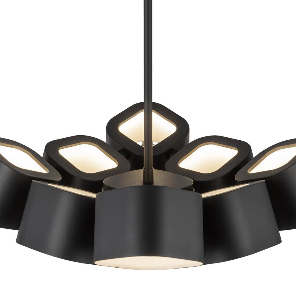 Kuzco CH73418-BK-UNV Black Arena 18-in Black Led Chandelier Image 5