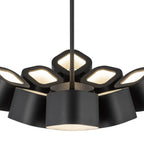 Kuzco CH73418-BK-UNV Black Arena 18-in Black Led Chandelier Image 5