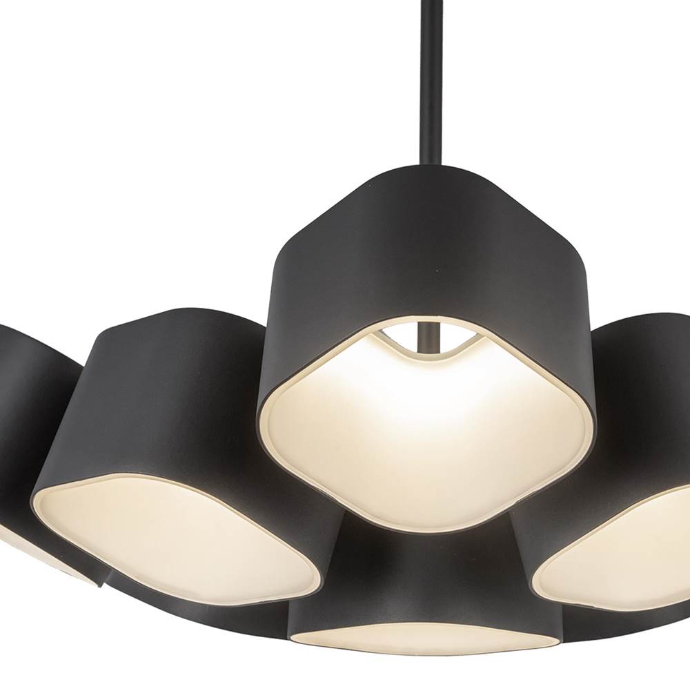Kuzco CH73418-BK-UNV Black Arena 18-in Black Led Chandelier Image 4