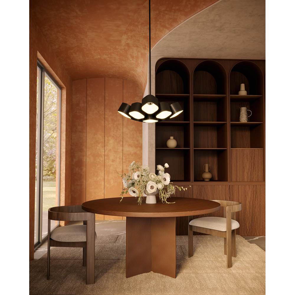 Kuzco CH73418-BK-UNV Black Arena 18-in Black Led Chandelier Image 3