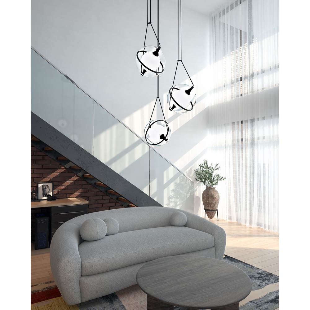 Kuzco Aries 28-in Brushed Gold Led Chandeliers