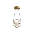 Kuzco Aries 8-in Brushed Gold Led Pendant