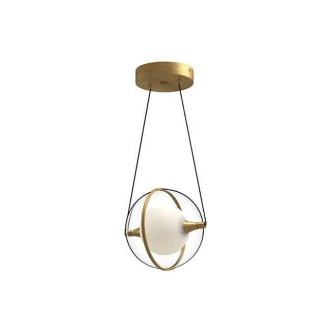 Kuzco Aries 8-in Brushed Gold Led Pendant