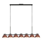 Kuzco Atlas 42-in Black/burgundy Socket Linear Pendant